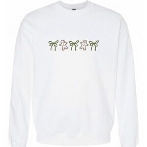 Coquette Christmas Gingerbread Embroidered Sweater